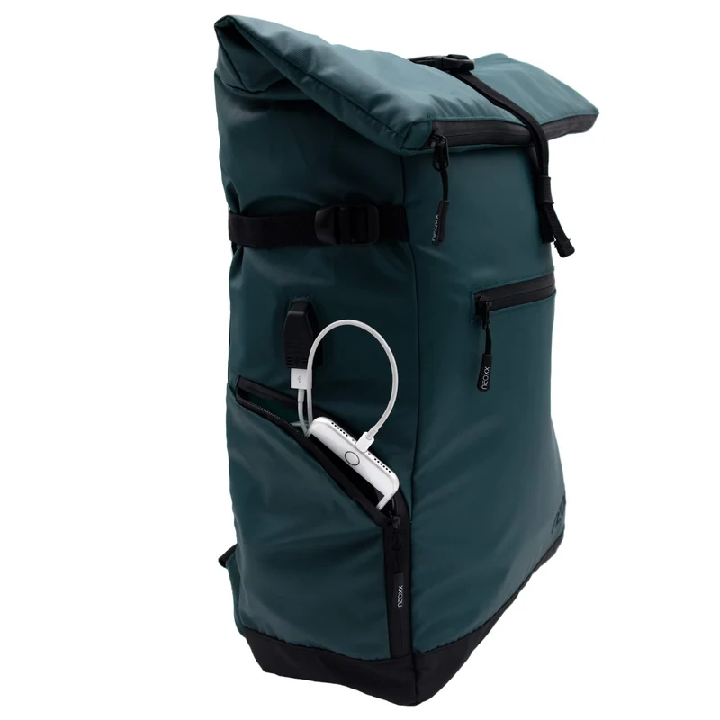 Neoxx VIBE Roll Top - Rucksack 15" 45 cm USB (nite)