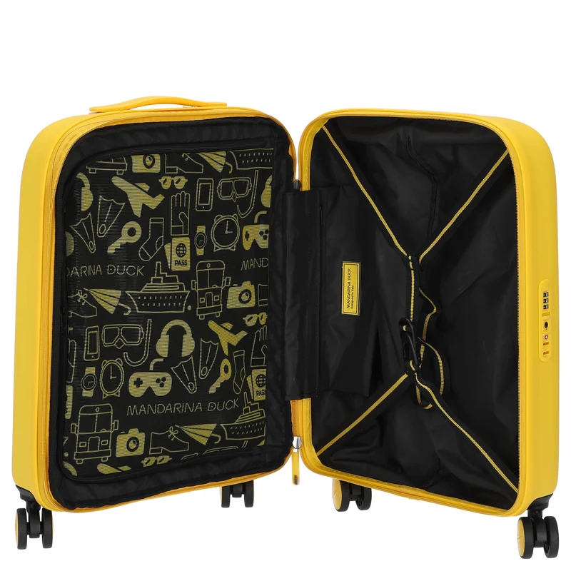 Mandarina Duck Logoduck+ - 4-Rollen-Kabinentrolley 52 cm erw. (duck yellow)