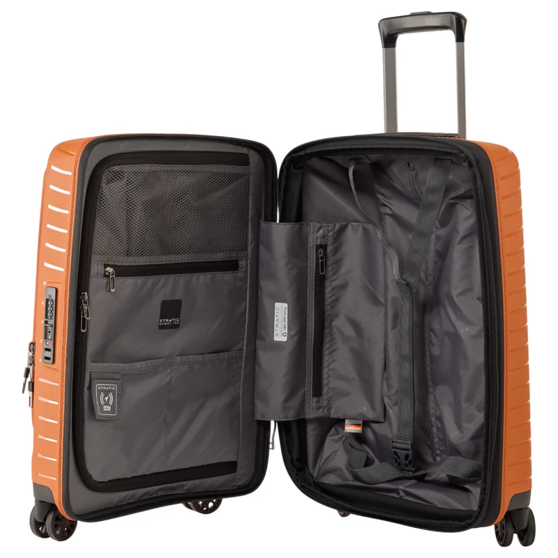 Stratic Novium ML - 4-Rollen-Kabinentrolley mit Vortasche 55 cm erw. (rosso/clay)