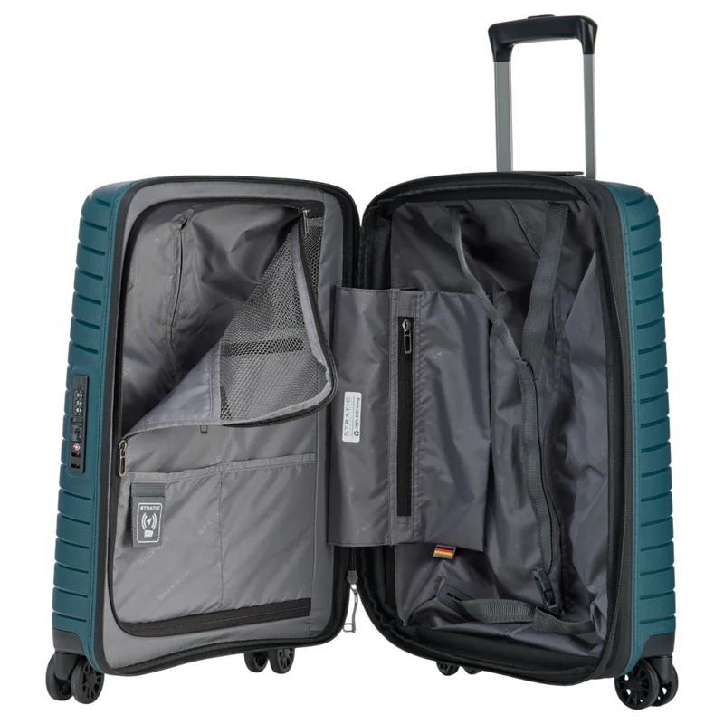 Stratic Novium SL - 4-Rollen-Kabinentrolley 55 cm erw. (petrol)