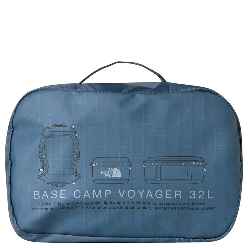 The North Face Base Camp Voyager Duffel - Reisetasche/Rucksack S 57.6 cm (granite grey/frost grey, S)
