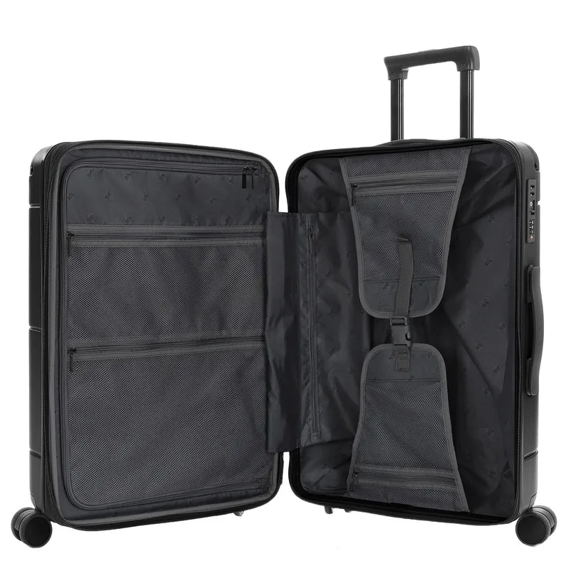 Heys Zen - 4-Rollen-Trolley M 66 cm erw. (schwarz)