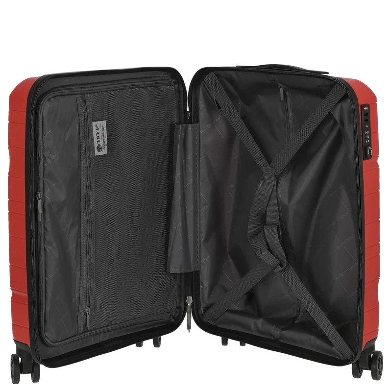 CHECK.IN Memphis - 4-Rollen-Kabinentrolley 55 cm (rot)
