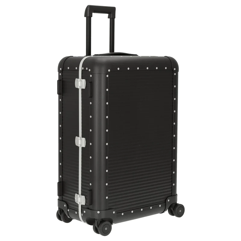 FPM Milano Bank aluminum Spinner 68 - 4-Rollen-Trolley 66 cm (caviar black)