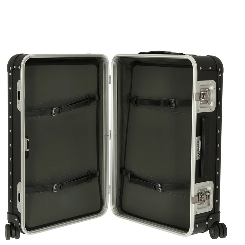 FPM Milano Bank aluminum Spinner 68 - 4-Rollen-Trolley 66 cm (caviar black)