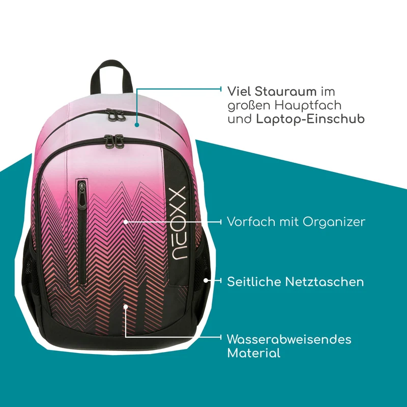 Neoxx FLOW - Schulrucksack 42.5 cm (Sweet like sunset)