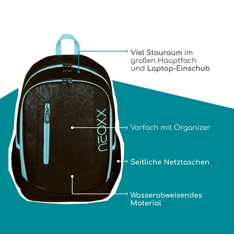 Neoxx FLOW - Schulrucksack 42.5 cm (Queen of the nite)