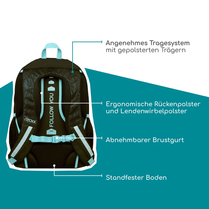 Neoxx FLOW - Schulrucksack 42.5 cm (Queen of the nite)