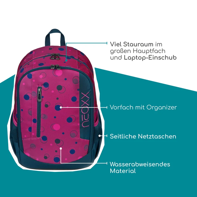 Neoxx FLOW - Schulrucksack 42.5 cm (Bubble me around)