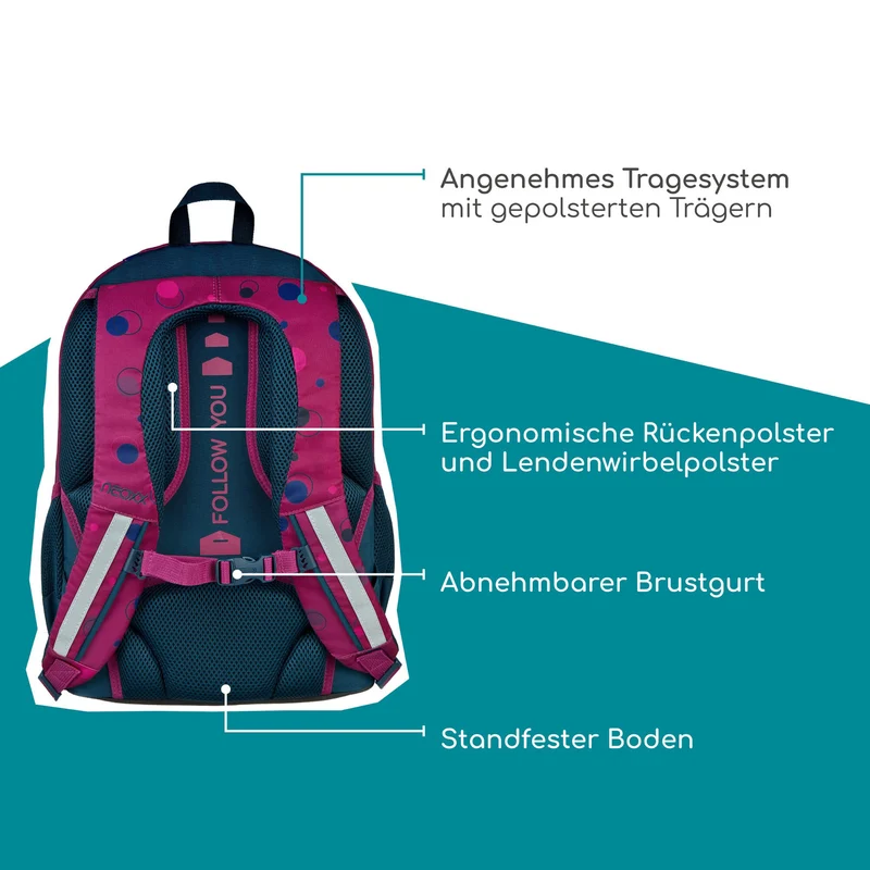 Neoxx FLOW - Schulrucksack 42.5 cm (Bubble me around)