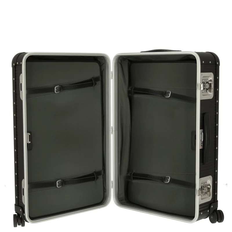 FPM Milano Bank aluminum Spinner 76 - 4-Rollen-Trolley 75 cm (caviar black)