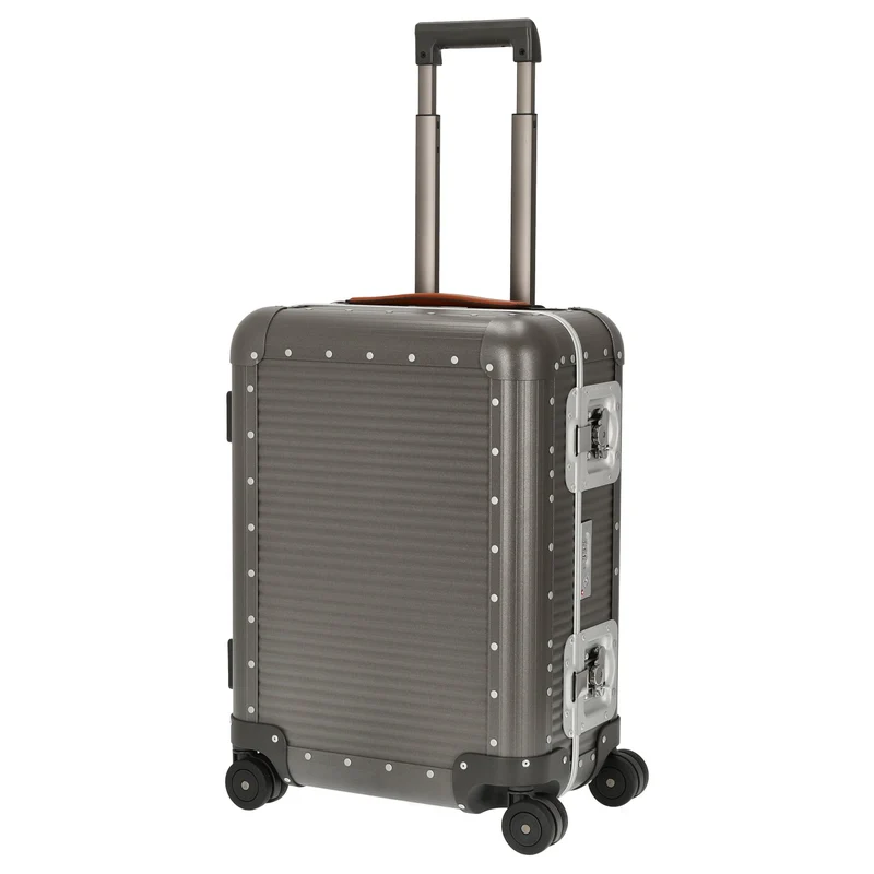 FPM Milano Bank aluminum Spinner 55 M - 4-Rollen-Kabinentrolley 55/25 cm (steel grey)