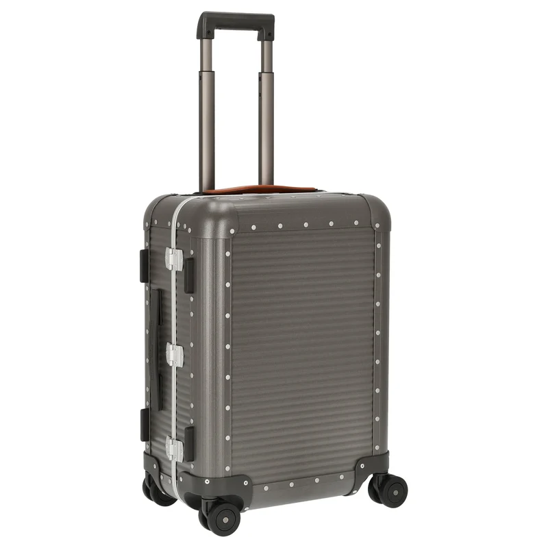FPM Milano Bank aluminum Spinner 55 M - 4-Rollen-Kabinentrolley 55/25 cm (steel grey)