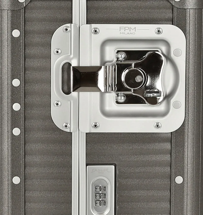 FPM Milano Bank aluminum Spinner 55 M - 4-Rollen-Kabinentrolley 55/25 cm (steel grey)