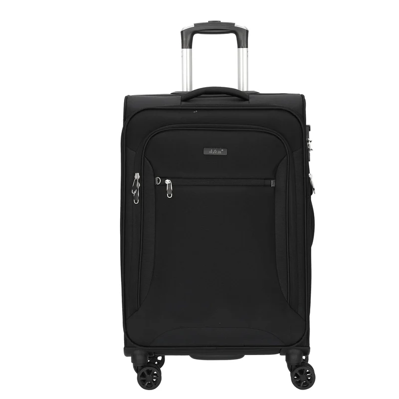 D&N Travel Line 6404 - 4-Rollen-Trolley M 68 cm (schwarz)