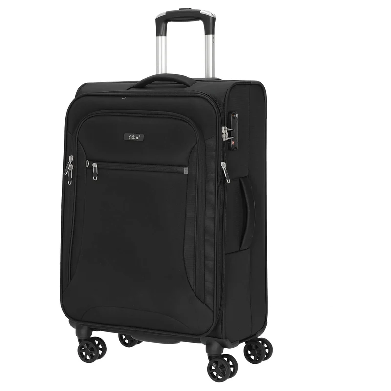 D&N Travel Line 6404 - 4-Rollen-Trolley M 68 cm (schwarz)