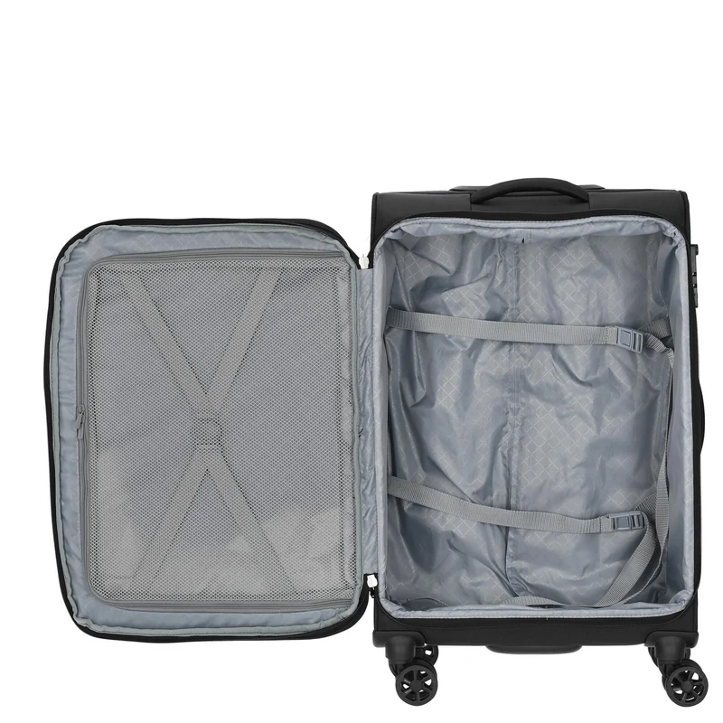 D&N Travel Line 6404 - 4-Rollen-Trolley M 68 cm (schwarz)