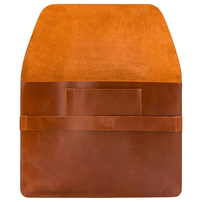 Buckle & Seam Terra Laptop Sleeve 15'' - Laptophülle 39 cm (cognac)