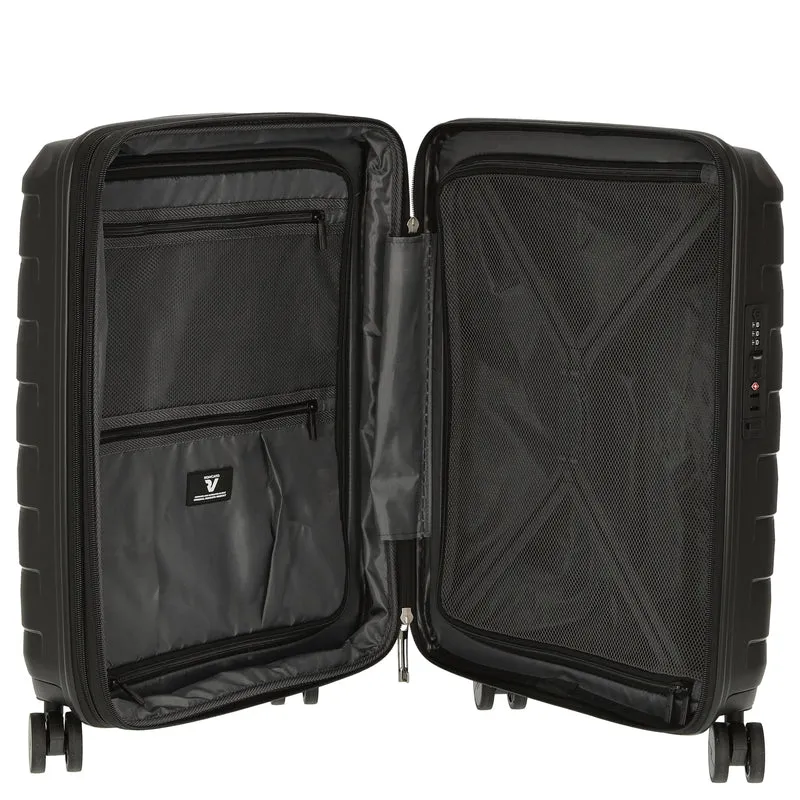 Roncato Skyline - 4-Rollen-Kabinentrolley S 55 cm erw. USB-Anschluss (nero)