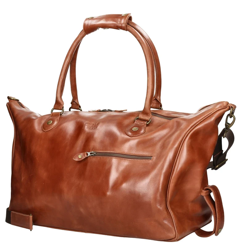 Buckle & Seam Linwood Weekender - Reisetasche 50 cm Leder (cognac/dots)