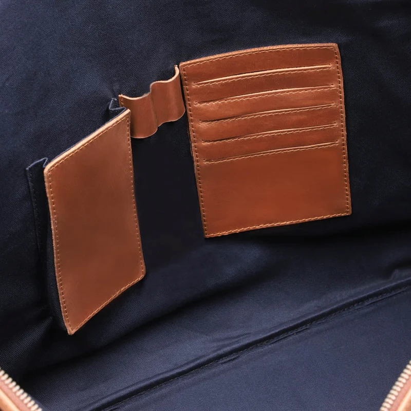 Buckle & Seam Linwood Weekender - Reisetasche 50 cm Leder (cognac/dots)