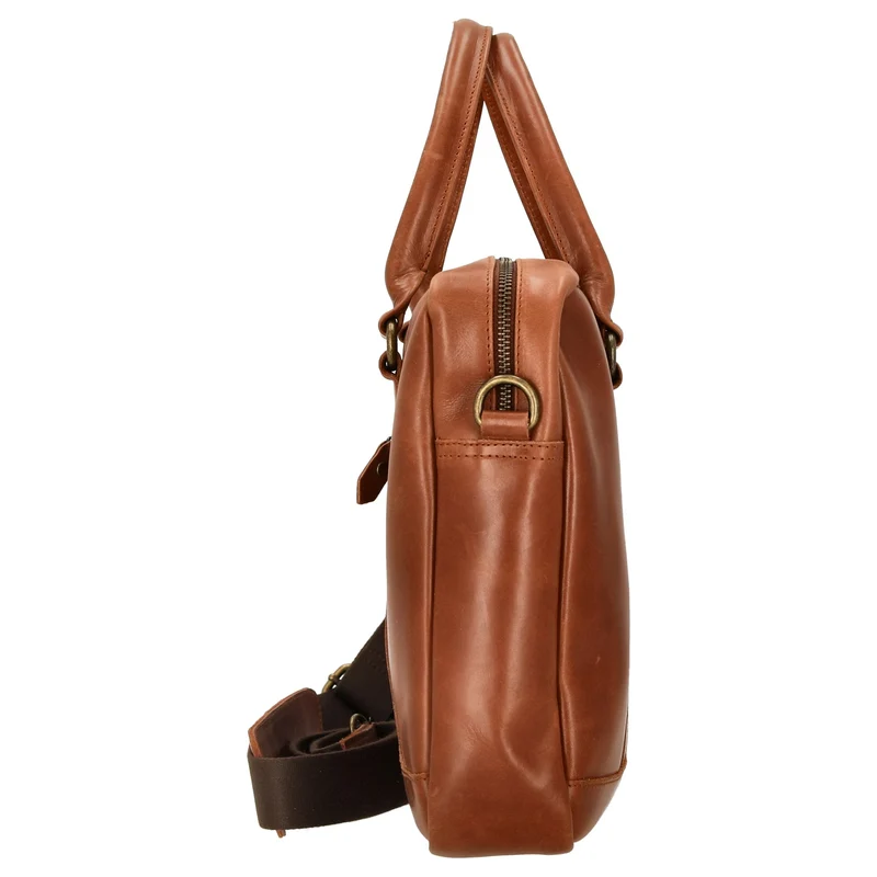 Buckle & Seam Everett - Aktentasche 16" 38 cm (cognac)