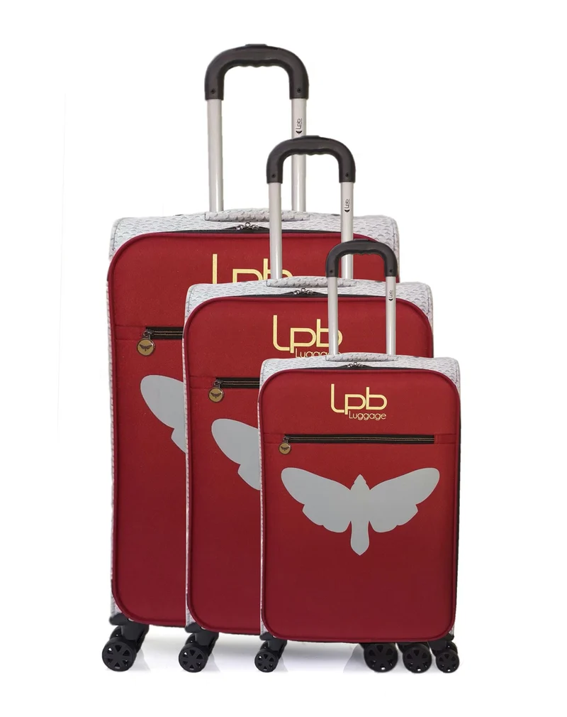 LPB LUGGAGE - 3er-Set: Weichschalenkoffer CLARA