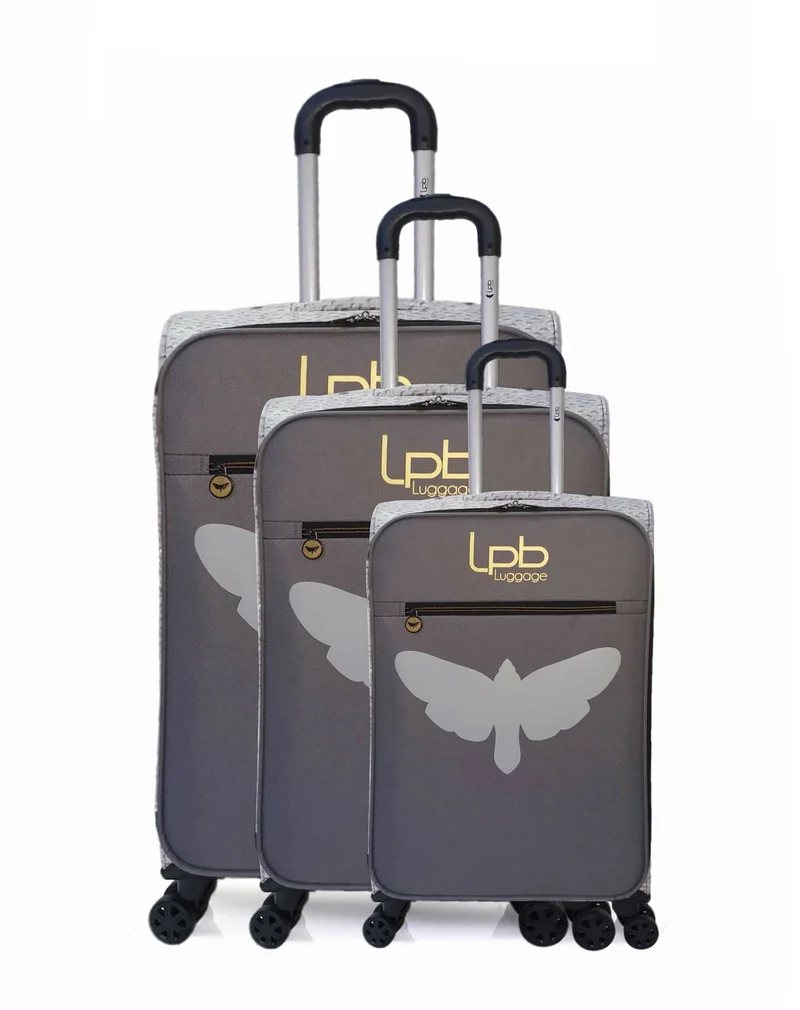 LPB LUGGAGE - 3er-Set: Weichschalenkoffer CLARA