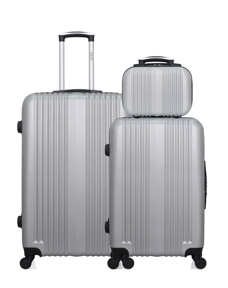 HERO – 3er-Pack: Großer Koffer, mittelgroßer Koffer und Kosmetikoffer LIPARI