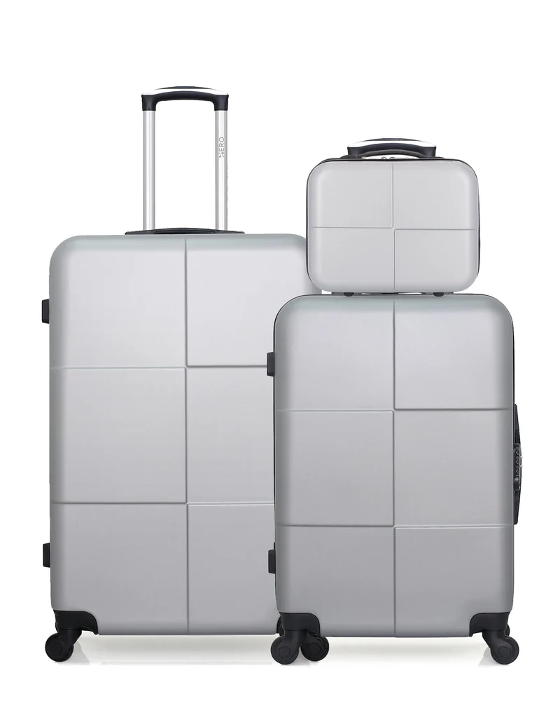 HERO – 3er-Pack: Großer Koffer, mittelgroßer Koffer und Kosmetikoffer CORONADO
