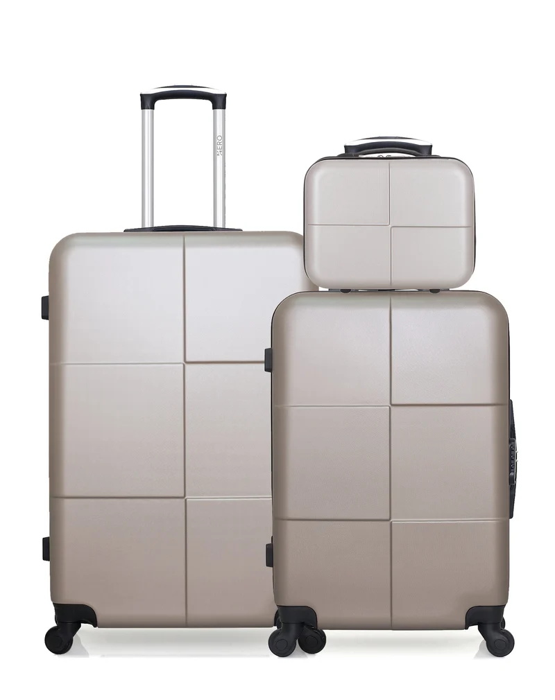 HERO – 3er-Pack: Großer Koffer, mittelgroßer Koffer und Kosmetikoffer CORONADO