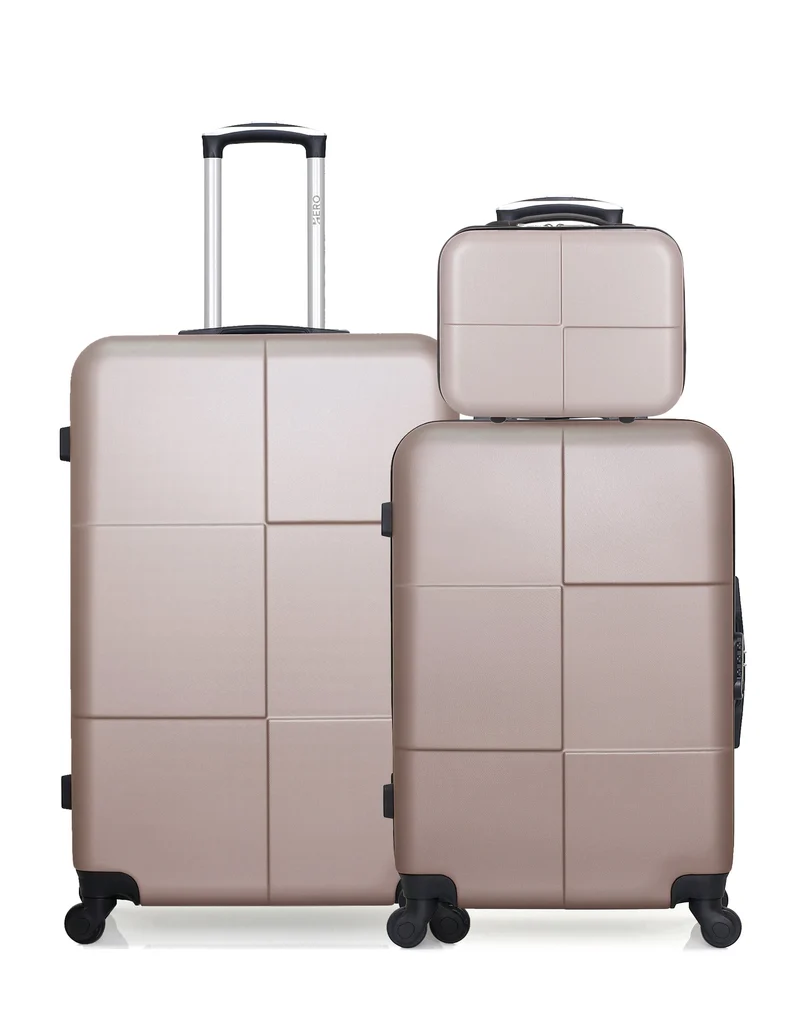 HERO – 3er-Pack: Großer Koffer, mittelgroßer Koffer und Kosmetikoffer CORONADO