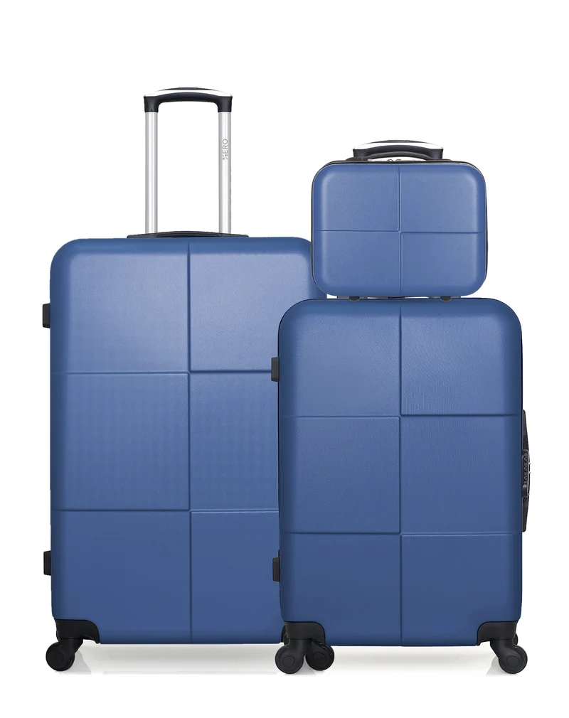 HERO – 3er-Pack: Großer Koffer, mittelgroßer Koffer und Kosmetikoffer CORONADO