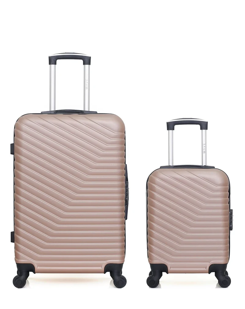 WAVE PARIS - 2er-Pack: Mittelgroßer Koffer und Handgepäck XXS LENA