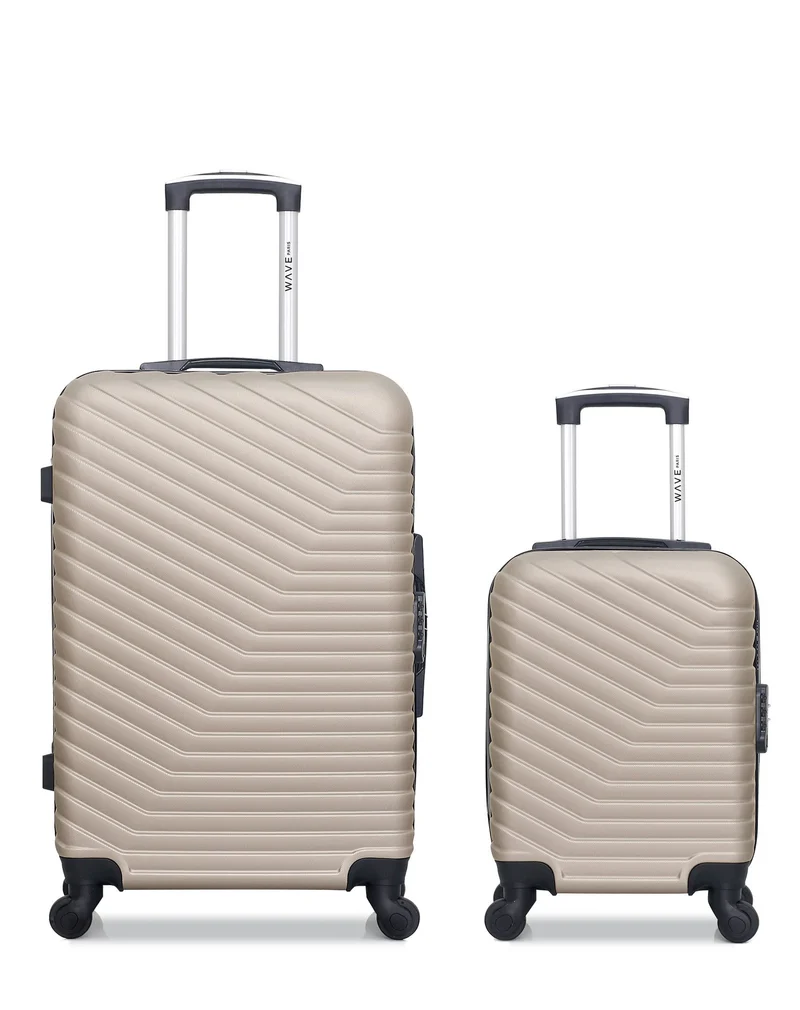 WAVE PARIS - 2er-Pack: Mittelgroßer Koffer und Handgepäck XXS LENA