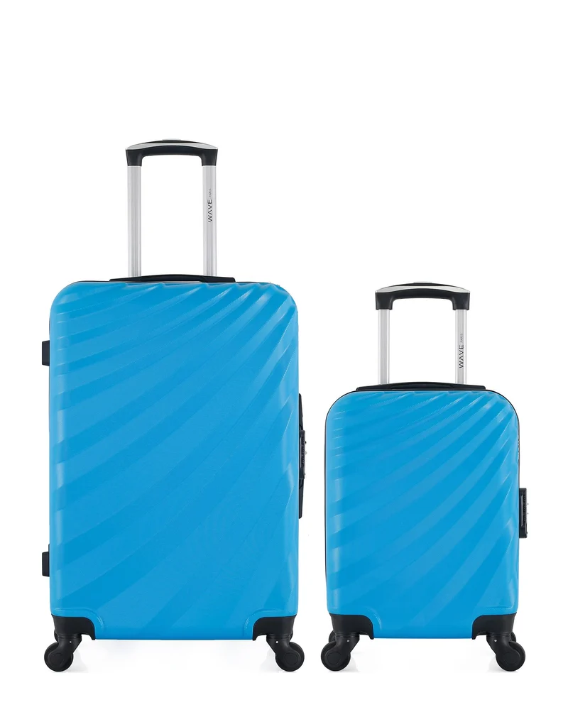 WAVE PARIS - 2er-Pack: Mittelgroßer Koffer und Handgepäck XXS DANUBE
