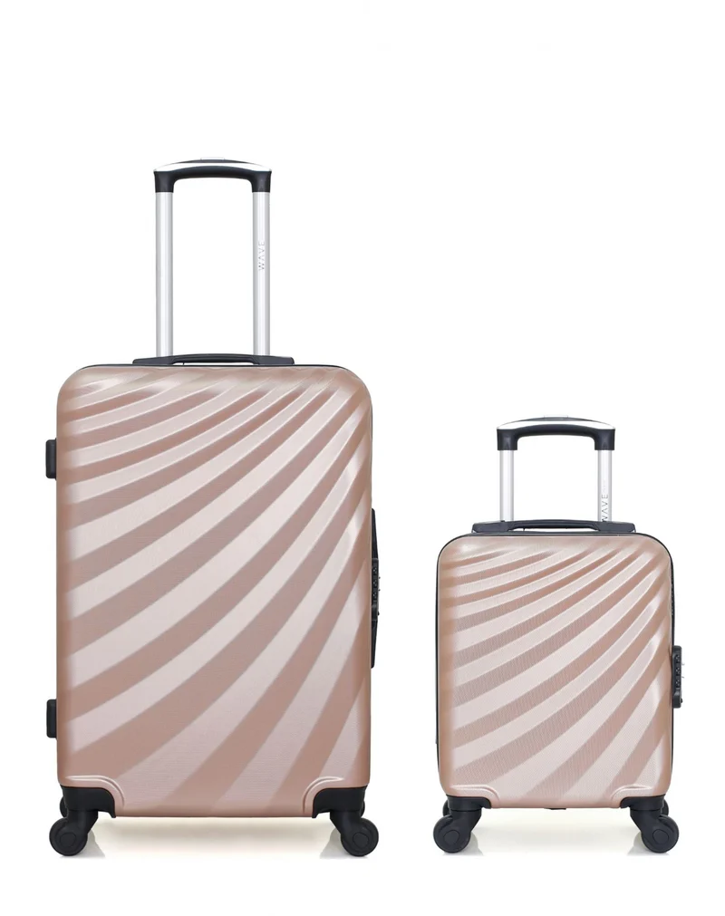 WAVE PARIS - 2er-Pack: Mittelgroßer Koffer und Handgepäck XXS DANUBE