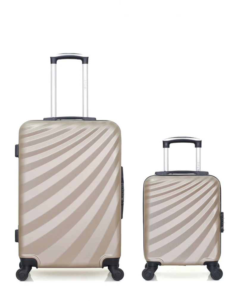 WAVE PARIS - 2er-Pack: Mittelgroßer Koffer und Handgepäck XXS DANUBE