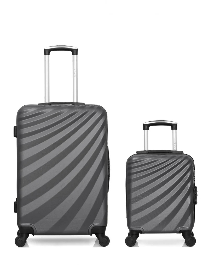 WAVE PARIS - 2er-Pack: Mittelgroßer Koffer und Handgepäck XXS DANUBE