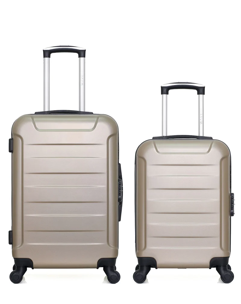 WAVE PARIS - 2er-Pack: Mittelgroßer Koffer und Handgepäck XS ELBE-A