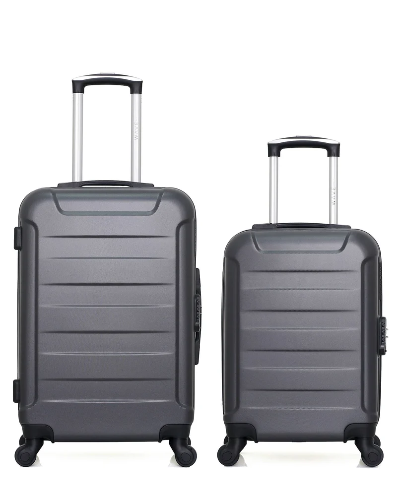 WAVE PARIS - 2er-Pack: Mittelgroßer Koffer und Handgepäck XS ELBE-A