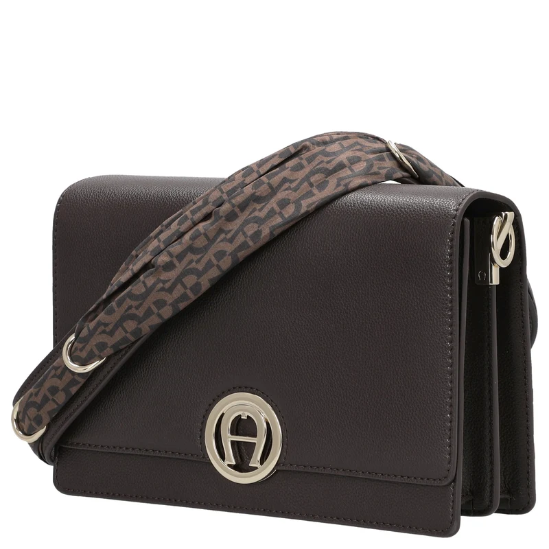Aigner Livia - Umhängetasche + Tuch 24 cm M (espresso brown)