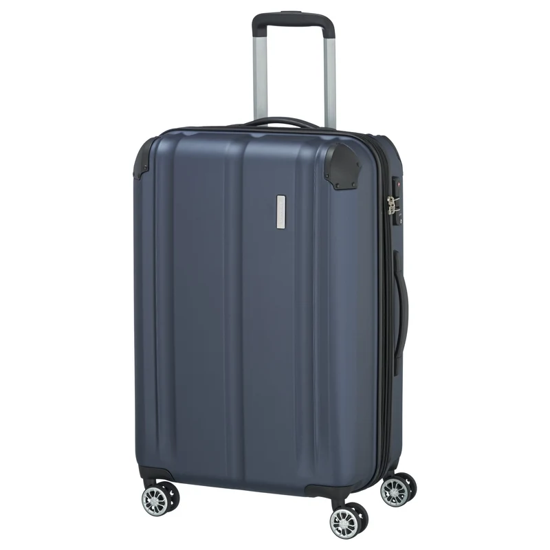 Travelite City - 4-Rollen-Trolley erw. M 68 cm (marine)