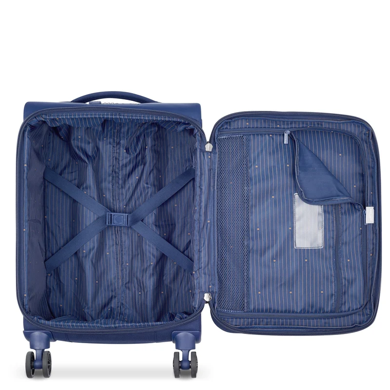 Delsey Paris Brochant 2.0 - 4-Rollen-Kabinentrolley S 55 cm erw. (blau)