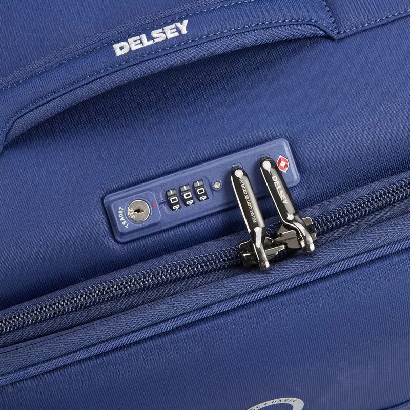 Delsey Paris Brochant 2.0 - 4-Rollen-Kabinentrolley S 55 cm erw. (blau)