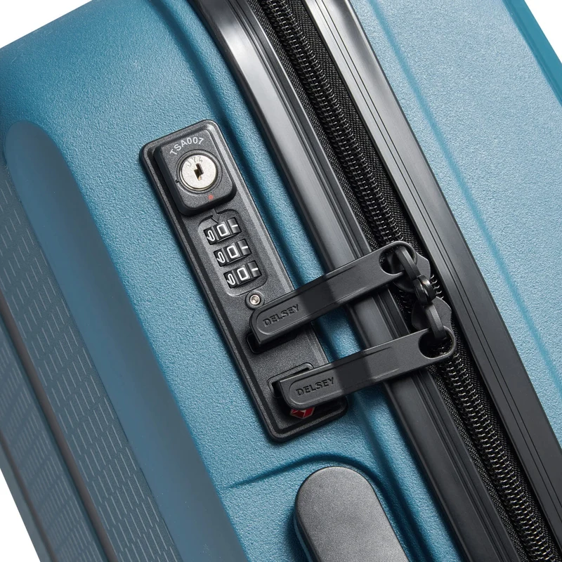 Delsey Paris Belmont Plus Slim Line - 4-Rollen-Kabinentrolley recycelt 55 cm (zink blau)