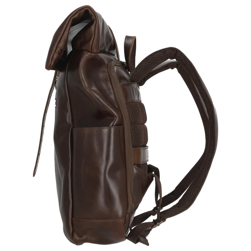 Buckle & Seam Norman - Rolltop Rucksack 61 cm (braun/blau)