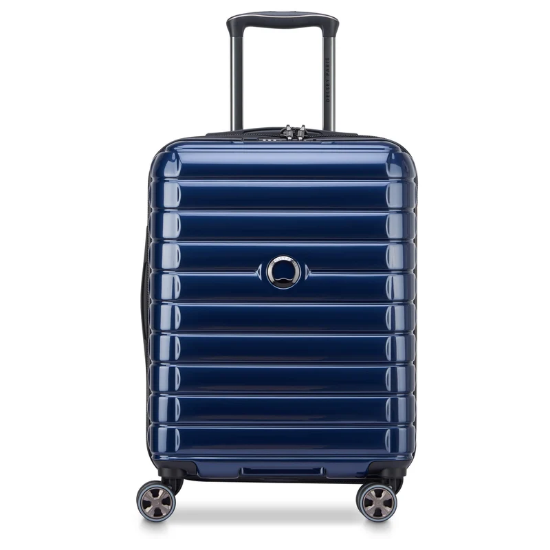 Delsey Paris Shadow 5.0 - 4-Rollen-Kabinentrolley Slim Line USB 55 cm (marineblau)
