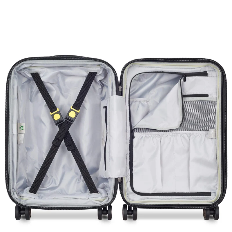 Delsey Paris Shadow 5.0 - 4-Rollen-Kabinentrolley Slim Line USB 55 cm (marineblau)