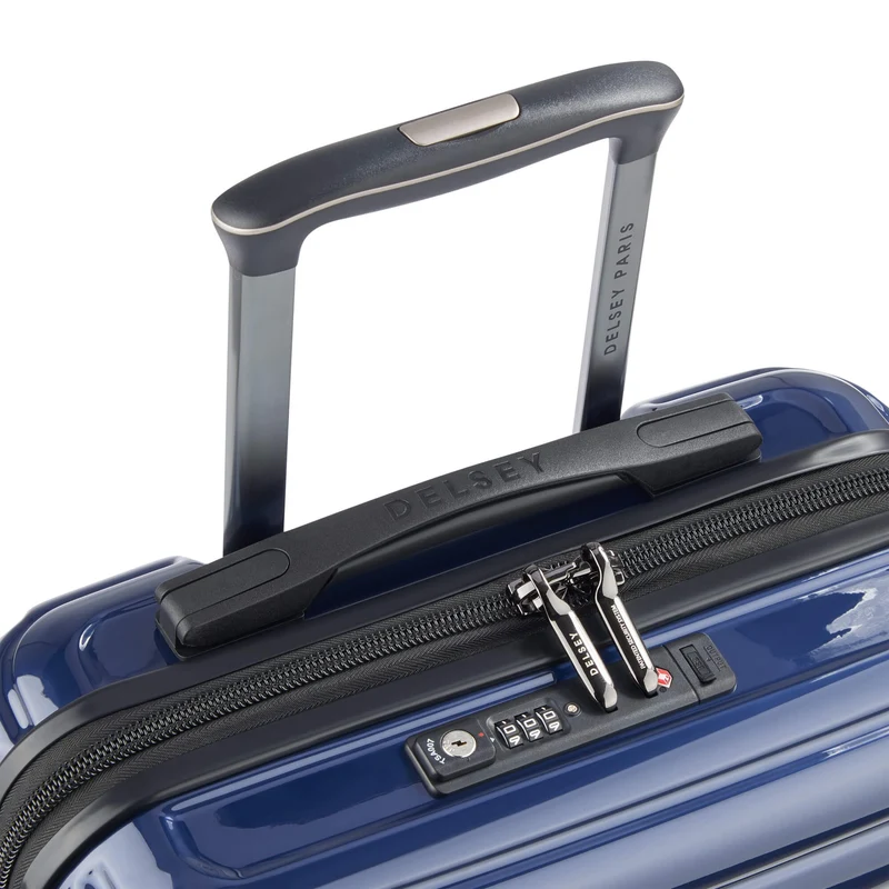 Delsey Paris Shadow 5.0 - 4-Rollen-Kabinentrolley Slim Line USB 55 cm (marineblau)